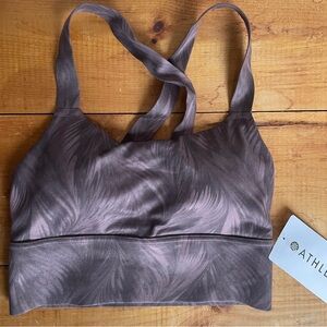 Athleta Warrior Longline Printed Bra D-DD (NWT)